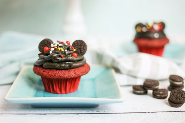 Mickey Mouse Red Velvet cupcakes