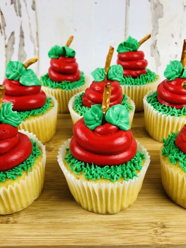 How To Make Apple Shaped Cupcakes