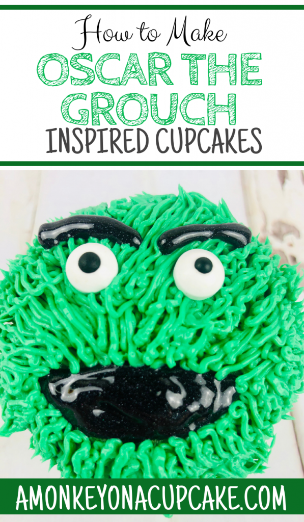 how to make oscar the grounch cupcakes