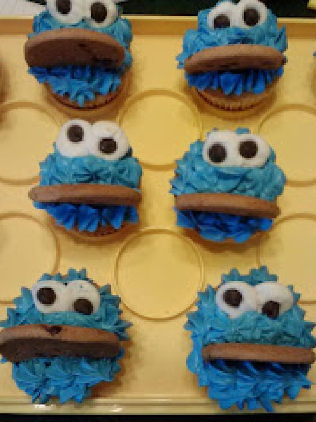 How To Make Cookie Monster Cupcakes