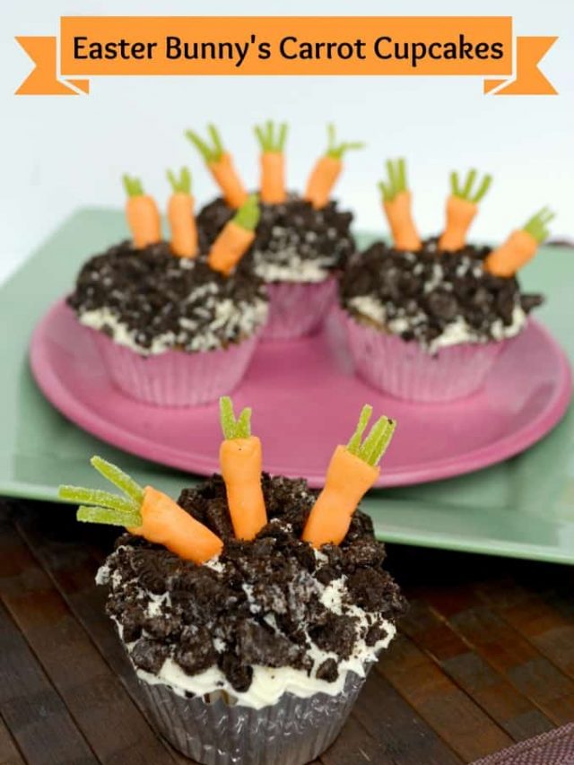 How To Make Easter Bunny’s Carrot Cupcakes