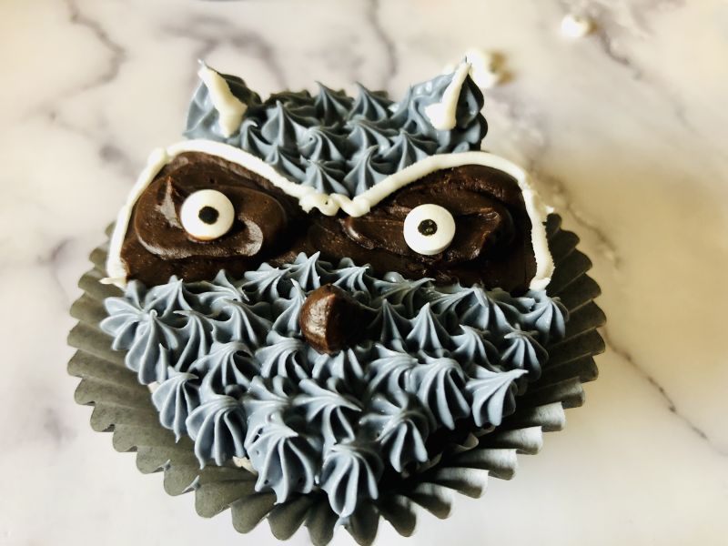 raccoon cupcake eyes