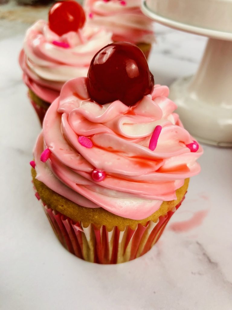 Frosting Your Cherry Cupcakes